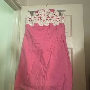 Lilly Pulitzer Pink and White Shift Dress
